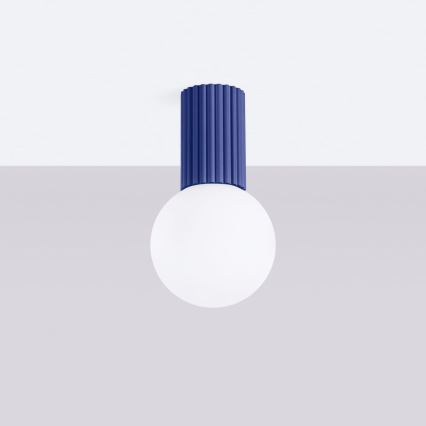 Φωτιστικό οροφής μπάνιου HALO 1xG9/8W/230V διάμετρος 12 cm IP44 μπλε