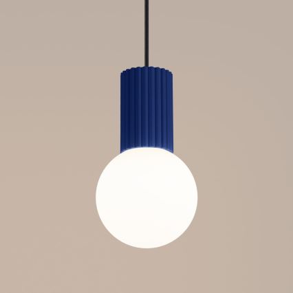 Κρεμαστό φωτιστικό οροφής HALO 1xG9/8W/230V διάμετρος 12 cm μπλε