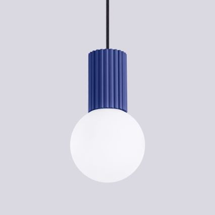 Κρεμαστό φωτιστικό οροφής HALO 1xG9/8W/230V διάμετρος 12 cm μπλε