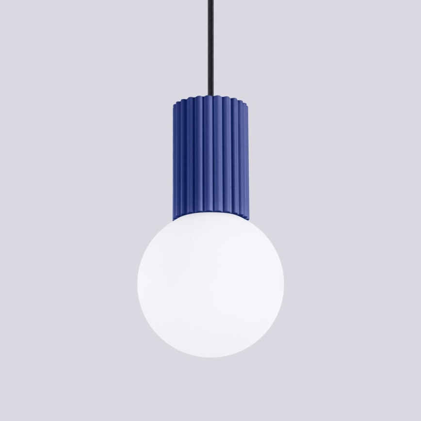 Κρεμαστό φωτιστικό οροφής HALO 1xG9/8W/230V διάμετρος 12 cm μπλε