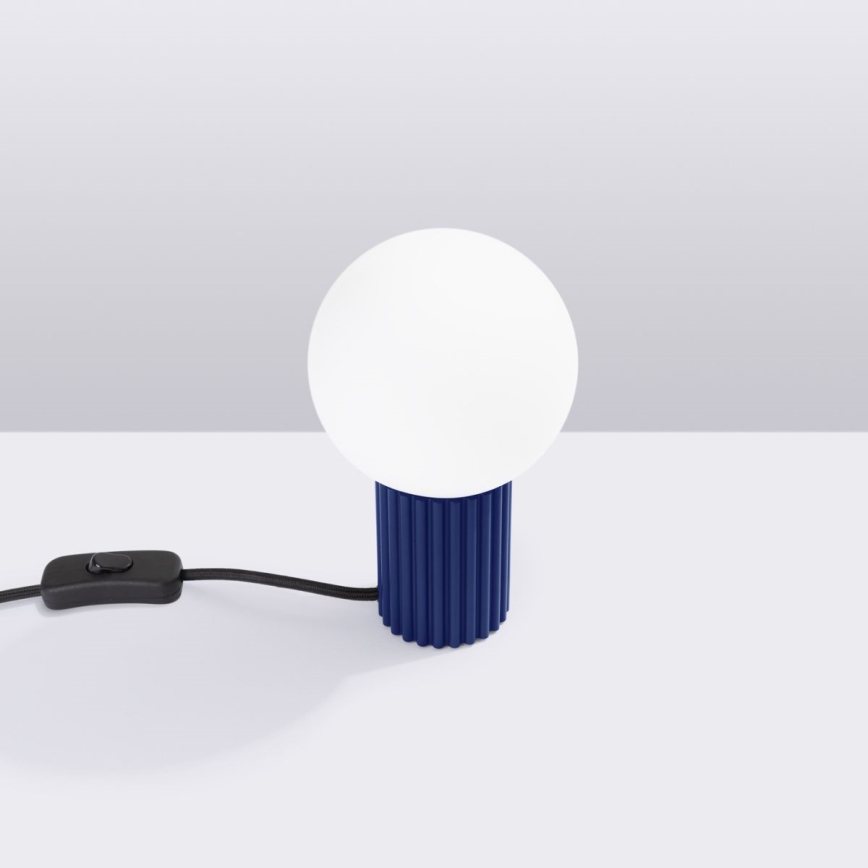 Eπιτραπέζιο φωτιστικό HALO 1xG9/8W/230V διάμετρος 12 cm μπλε
