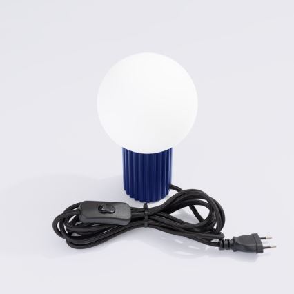 Eπιτραπέζιο φωτιστικό HALO 1xG9/8W/230V διάμετρος 12 cm μπλε