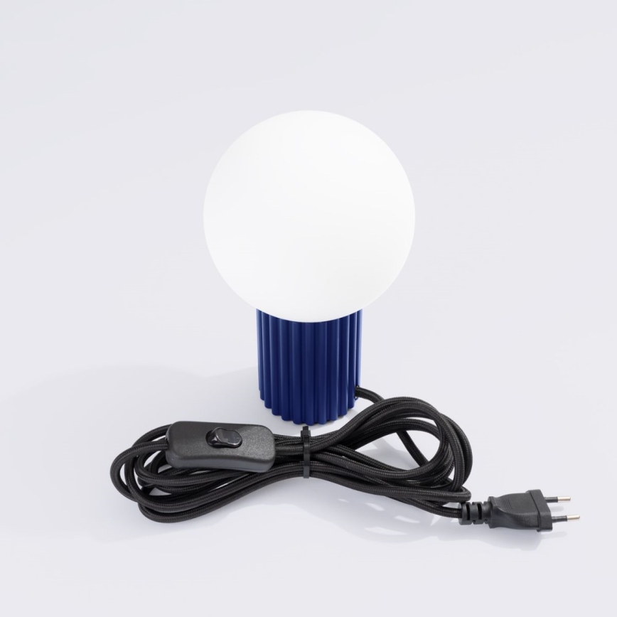Eπιτραπέζιο φωτιστικό HALO 1xG9/8W/230V διάμετρος 12 cm μπλε