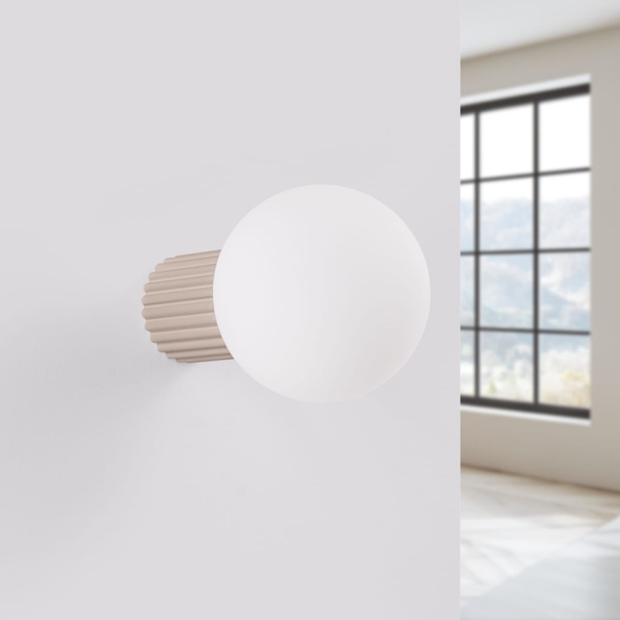 Επιτοίχιο φωτιστικό μπάνιου HALO 1xG9/8W/230V διάμετρος 12 cm IP44 μπεζ