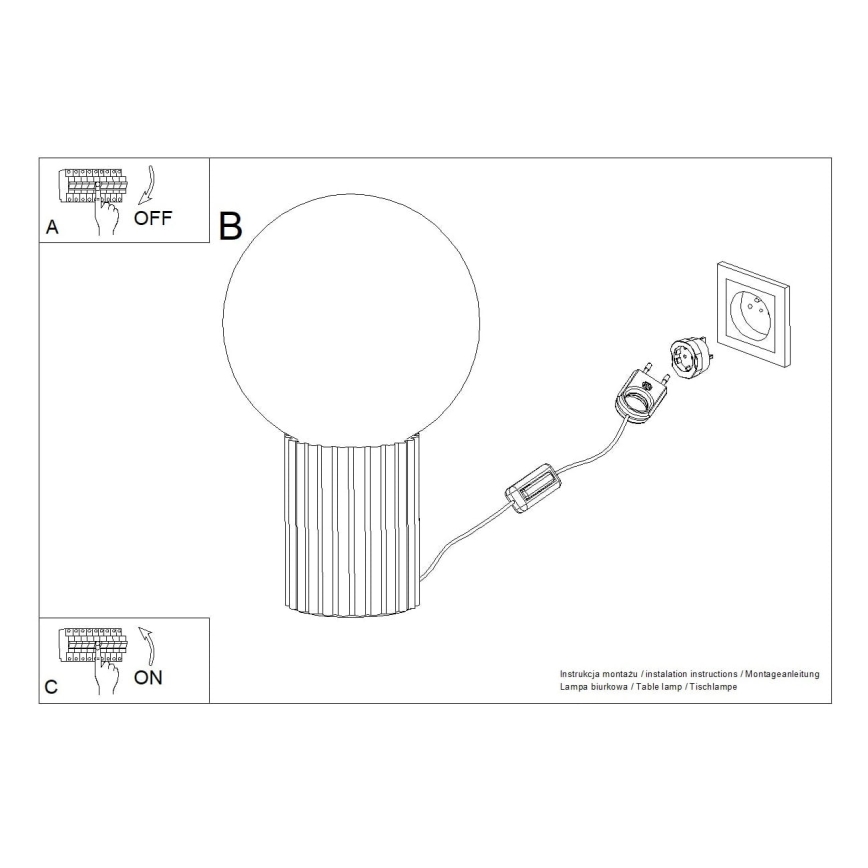 Eπιτραπέζιο φωτιστικό HALO 1xG9/8W/230V διάμετρος 12 cm μπεζ