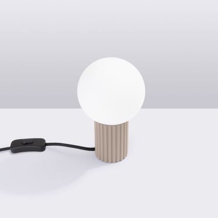 Eπιτραπέζιο φωτιστικό HALO 1xG9/8W/230V διάμετρος 12 cm μπεζ