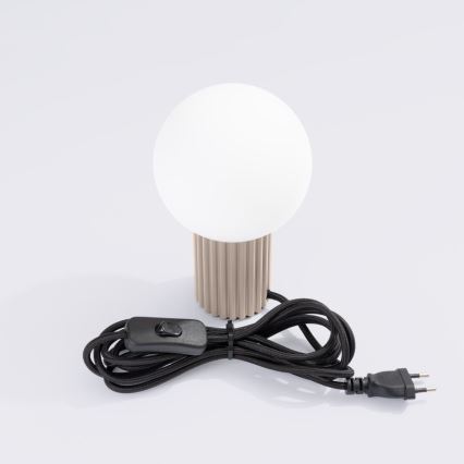 Eπιτραπέζιο φωτιστικό HALO 1xG9/8W/230V διάμετρος 12 cm μπεζ