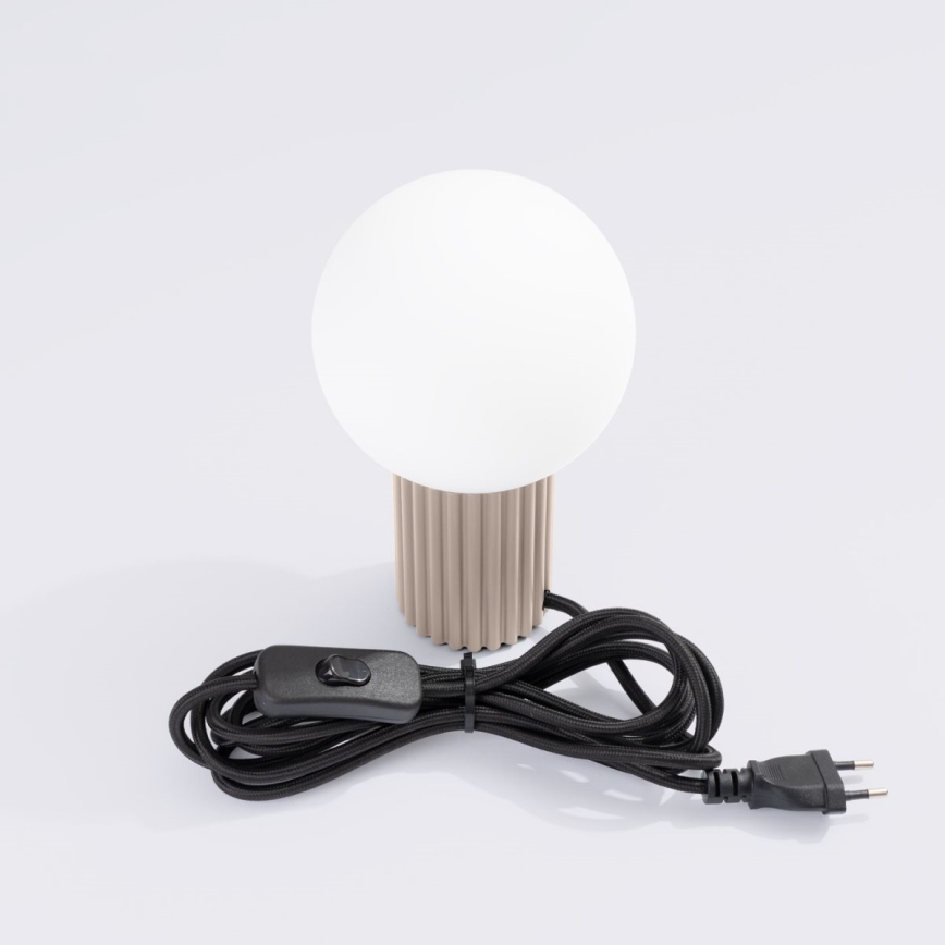 Eπιτραπέζιο φωτιστικό HALO 1xG9/8W/230V διάμετρος 12 cm μπεζ