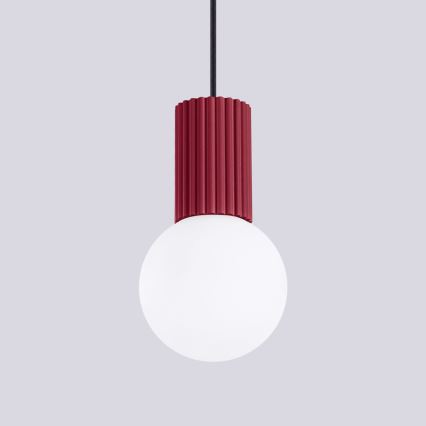 Κρεμαστό φωτιστικό οροφής HALO 1xG9/8W/230V διάμετρος 12 cm κόκκινο