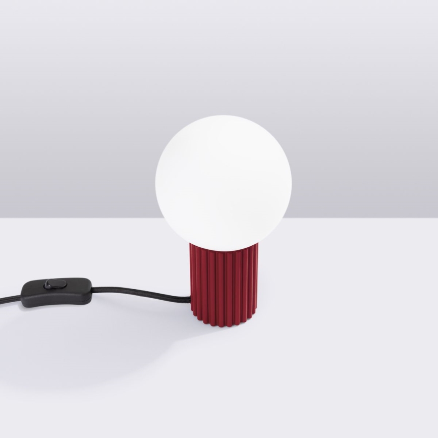 Eπιτραπέζιο φωτιστικό HALO 1xG9/8W/230V διάμετρος 12 cm κόκκινο