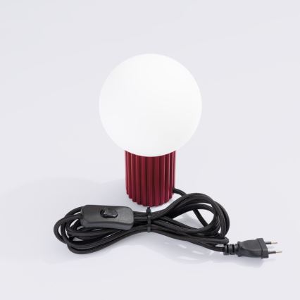 Eπιτραπέζιο φωτιστικό HALO 1xG9/8W/230V διάμετρος 12 cm κόκκινο