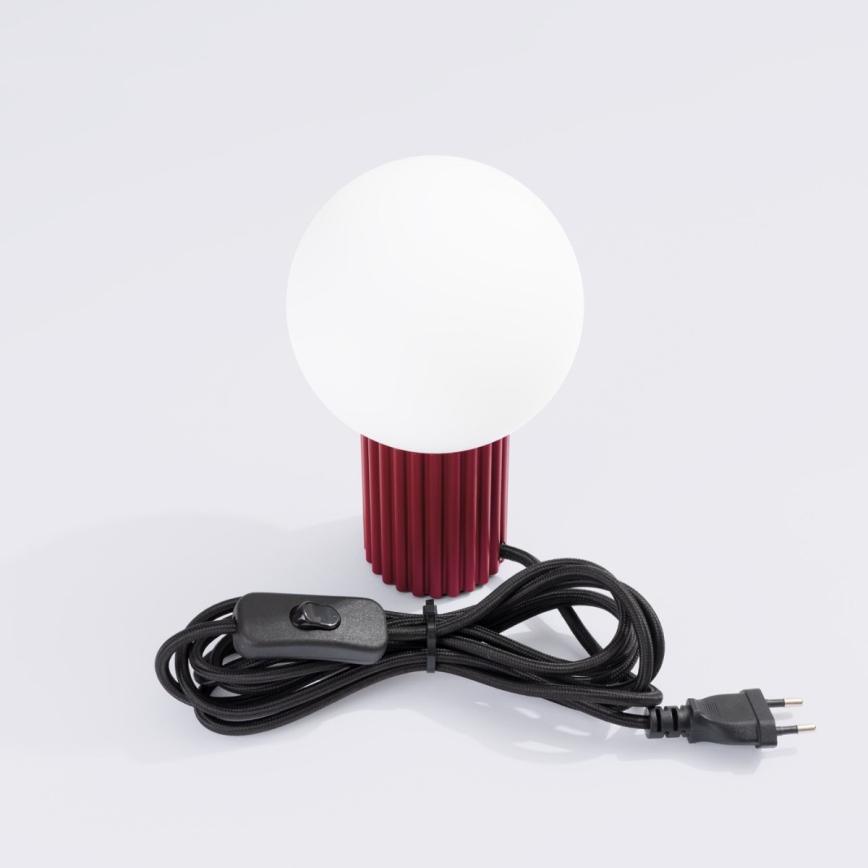 Eπιτραπέζιο φωτιστικό HALO 1xG9/8W/230V διάμετρος 12 cm κόκκινο