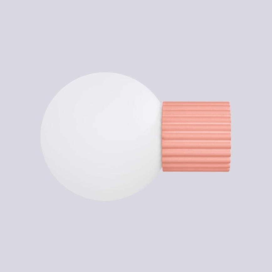 Επιτοίχιο φωτιστικό μπάνιου HALO 1xG9/8W/230V διάμετρος 12 cm IP44 ροζ