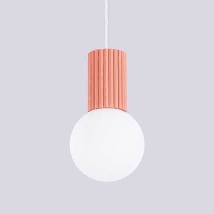 Κρεμαστό φωτιστικό οροφής HALO 1xG9/8W/230V διάμετρος 12 cm ροζ
