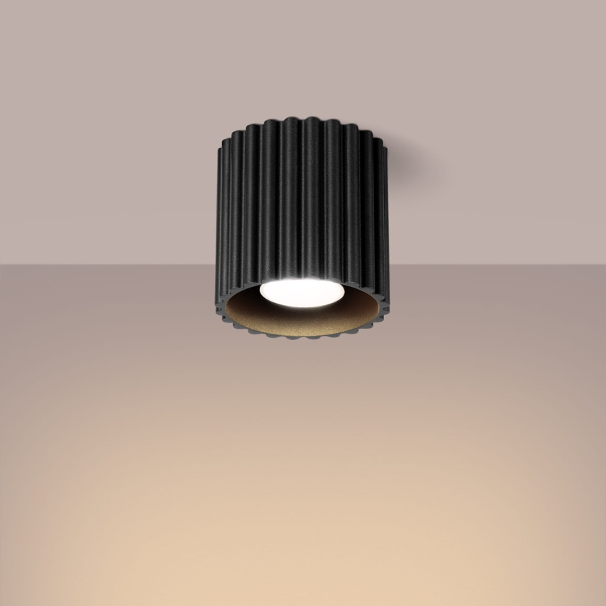 Σποτ φωτιστικό AURA 1xGU10/10W/230V Ø 10 cm μαύρο