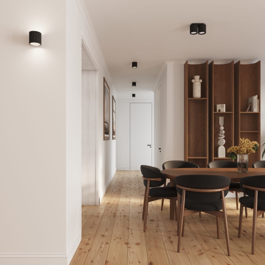 Σποτ φωτιστικό AURA 1xGU10/10W/230V Ø 10 cm μαύρο