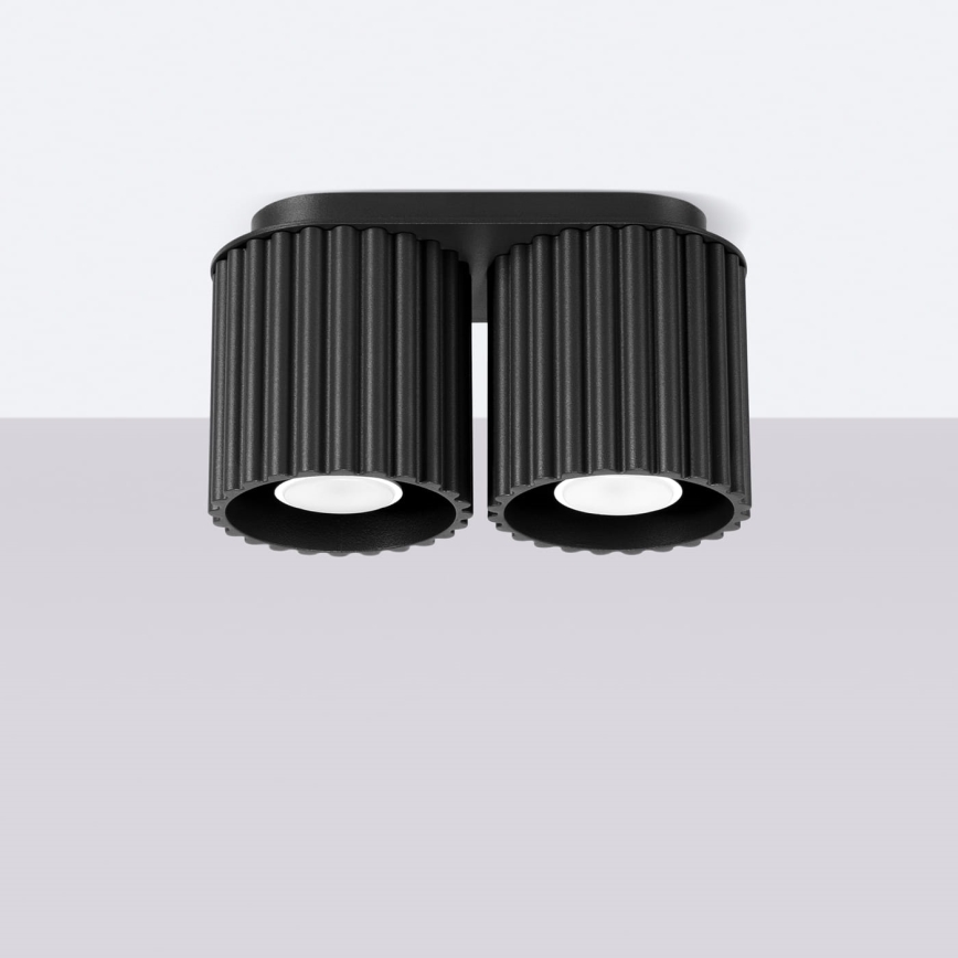 Φωτιστικό σποτ AURA 2xGU10/10W/230V μαύρο