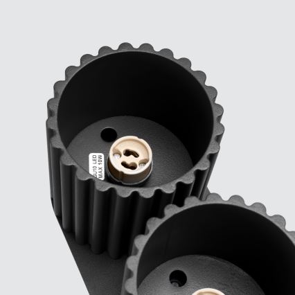 Φωτιστικό σποτ AURA 2xGU10/10W/230V μαύρο