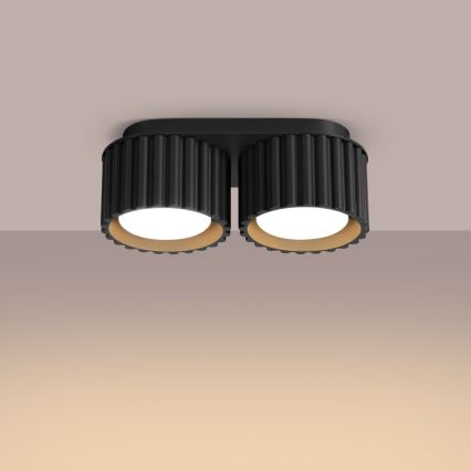 Φωτιστικό σποτ AURA 2xGX53/10W/230V μαύρο