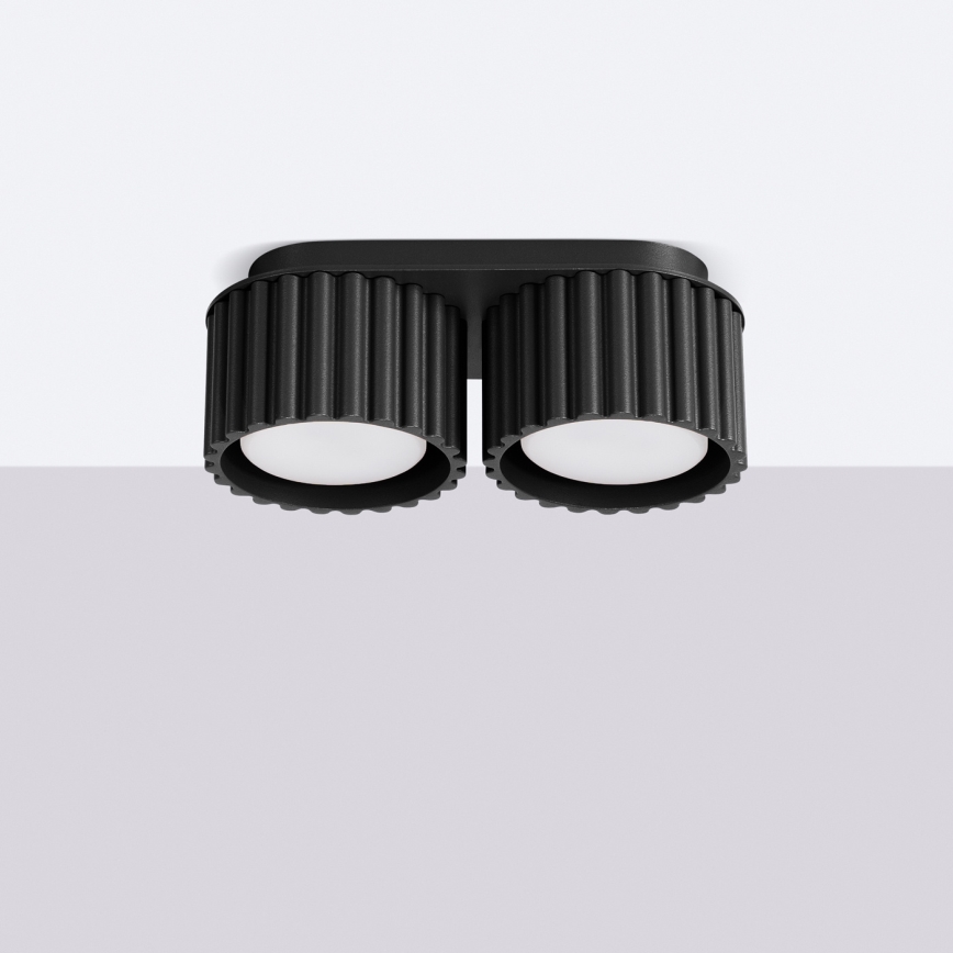 Φωτιστικό σποτ AURA 2xGX53/10W/230V μαύρο