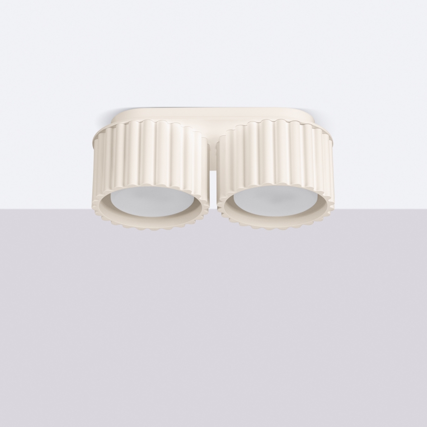 Φωτιστικό σποτ AURA 2xGX53/10W/230V σε κρεμ χρώμα