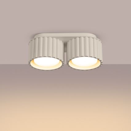 Φωτιστικό σποτ AURA 2xGX53/10W/230V σε κρεμ χρώμα