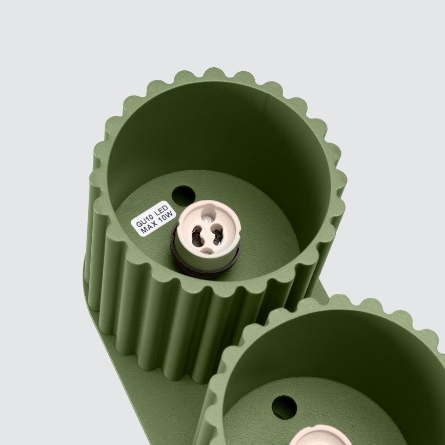 Φωτιστικό σποτ AURA 2xGU10/10W/230V πράσινο