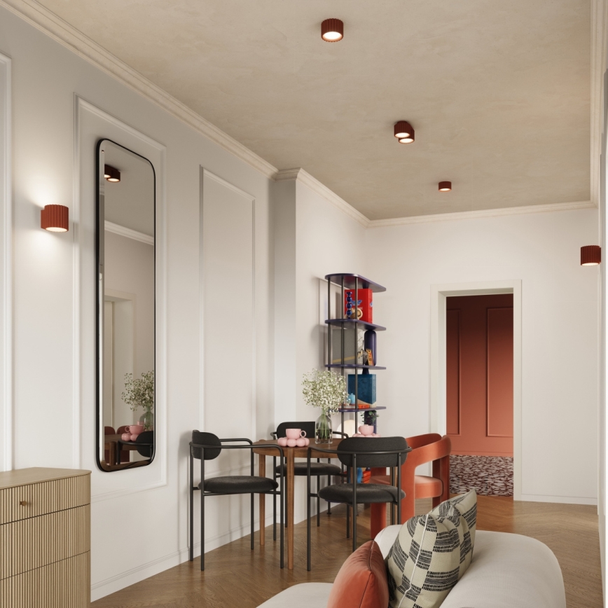 Φωτιστικό σποτ AURA 1xGX53/10W/230V διάμ. 10 εκ. πορτοκαλί