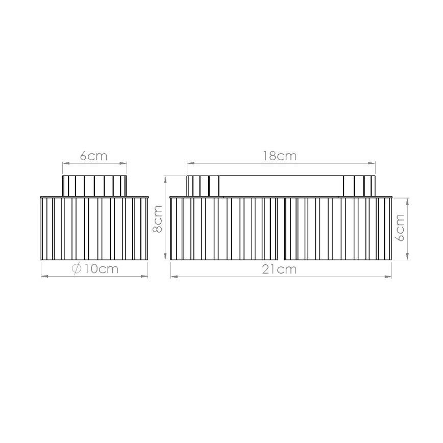 Φωτιστικό σποτ AURA 2xGX53/10W/230V σε πορτοκαλί