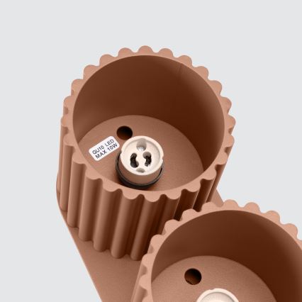 Φωτιστικό σποτ AURA 2xGU10/10W/230V καφέ