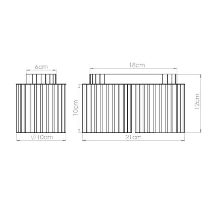 Φωτιστικό σποτ AURA 2xGU10/10W/230V καφέ