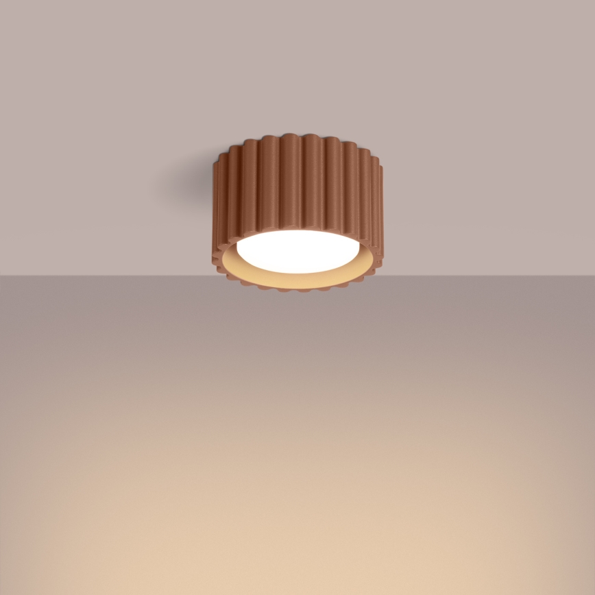 Σποτ φωτιστικό AURA 1xGX53/10W/230V Ø 10 cm καφέ