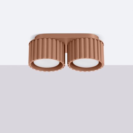 Σποτ φωτιστικό AURA 2xGX53/10W/230V καφέ