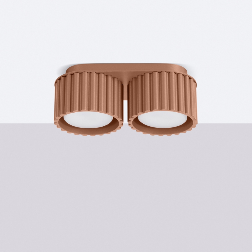 Σποτ φωτιστικό AURA 2xGX53/10W/230V καφέ