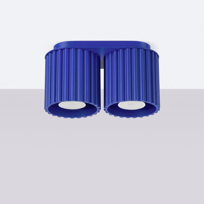 Σποτ φωτιστικό AURA 2xGU10/10W/230V μπλε
