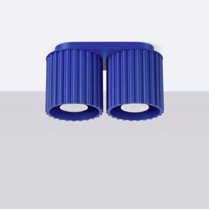 Σποτ φωτιστικό AURA 2xGU10/10W/230V μπλε