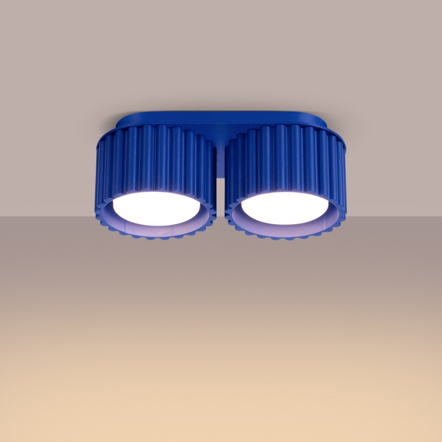 Φωτιστικό σποτ AURA 2xGX53/10W/230V μπλε