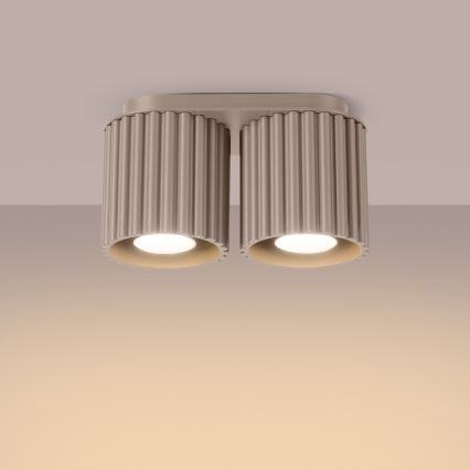 Φωτιστικό σποτ AURA 2xGU10/10W/230V ταουπ