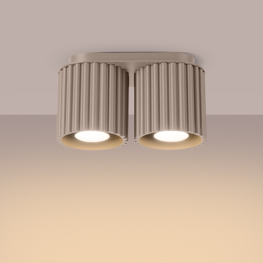 Φωτιστικό σποτ AURA 2xGU10/10W/230V ταουπ