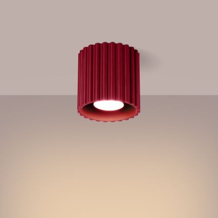 Σποτ φωτιστικό AURA 1xGU10/10W/230V διάμ. 10 εκ. κόκκινο
