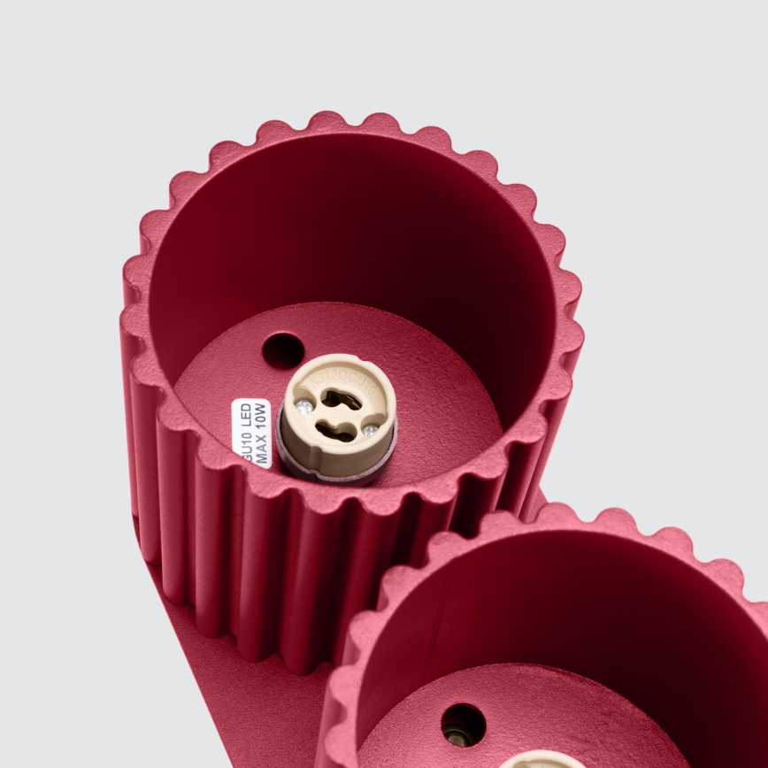 Φωτιστικό σποτ AURA 2xGU10/10W/230V κόκκινο