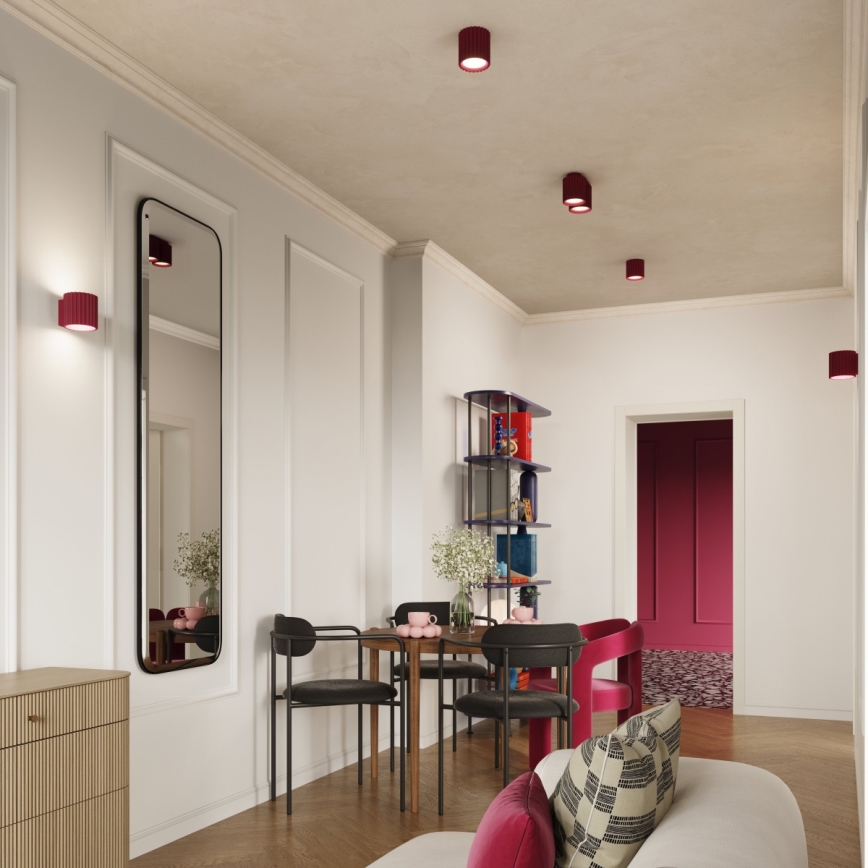 Επιτοίχιο φωτιστικό AURA 1xG9/10W/230V κόκκινο