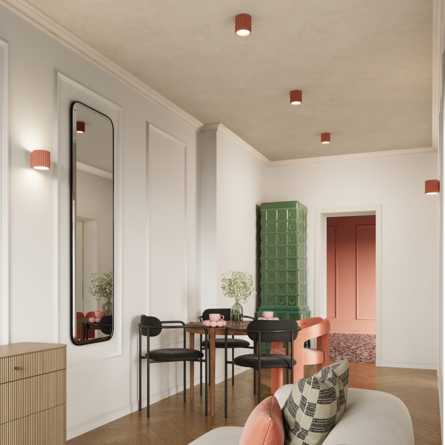 Φωτιστικό σποτ AURA 1xGU10/10W/230V 10 cm ροζ