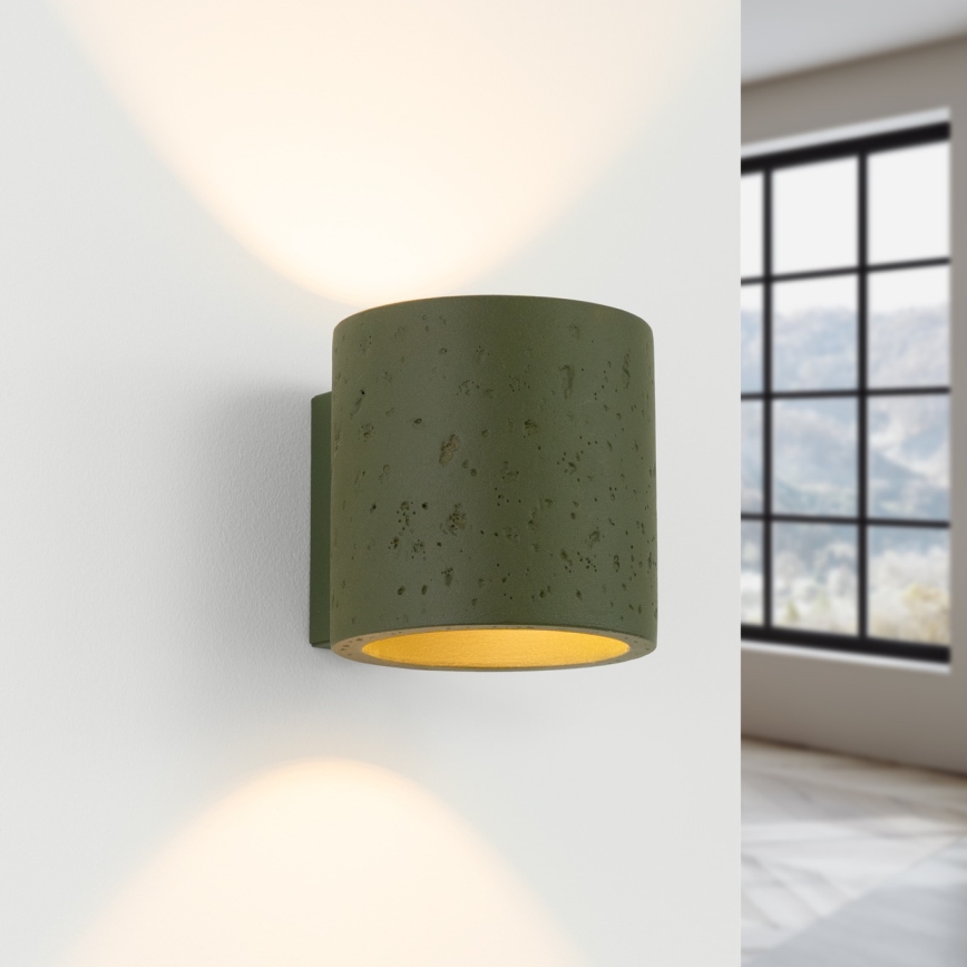 Επιτοίχιο φωτιστικό σποτ ORBIS 1xG9/8W/230V μπετόν/πράσινο