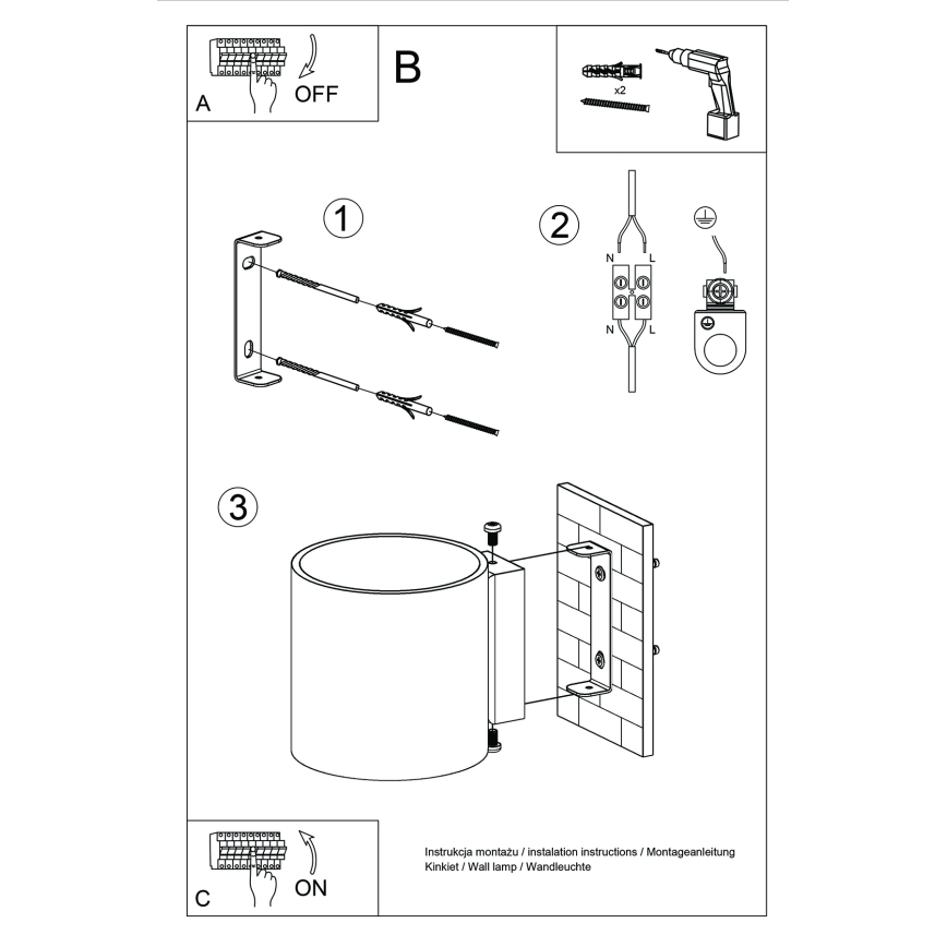 Επιτοίχιο φωτιστικό σποτ ORBIS 1xG9/8W/230V μπετόν/πράσινο