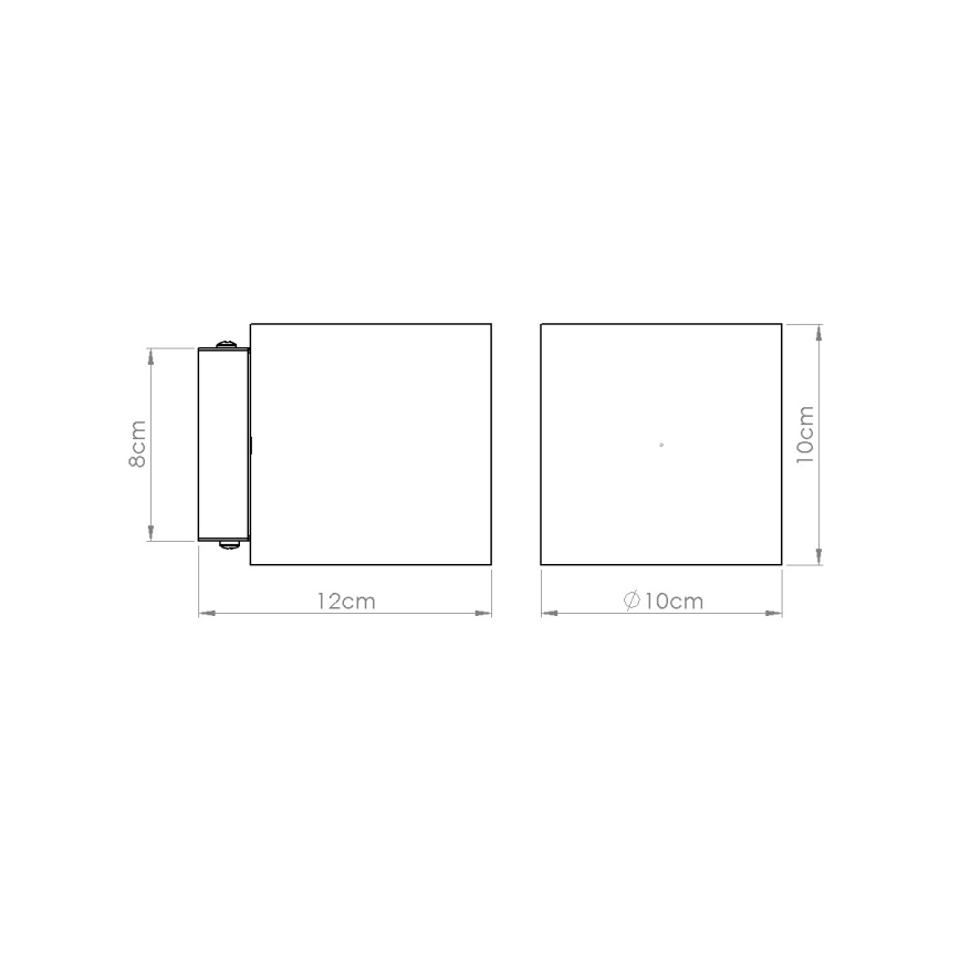 Επιτοίχιο φωτιστικό σποτ ORBIS 1xG9/8W/230V μπετόν/κρεμ