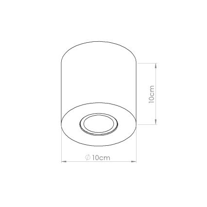 Σποτ φωτιστικό ORBIS 1xGU10/10W/230V μπετόν/κρεμ