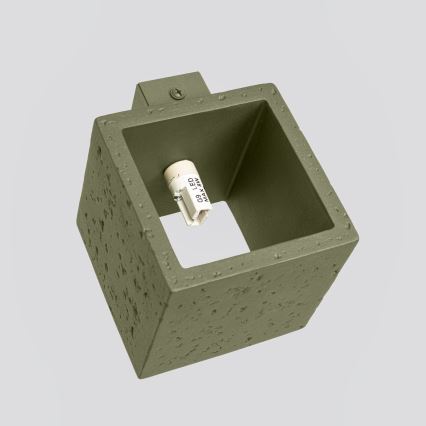 Επιτοίχιο σποτ QUAD 1xG9/8W/230V σκυρόδεμα/πράσινο