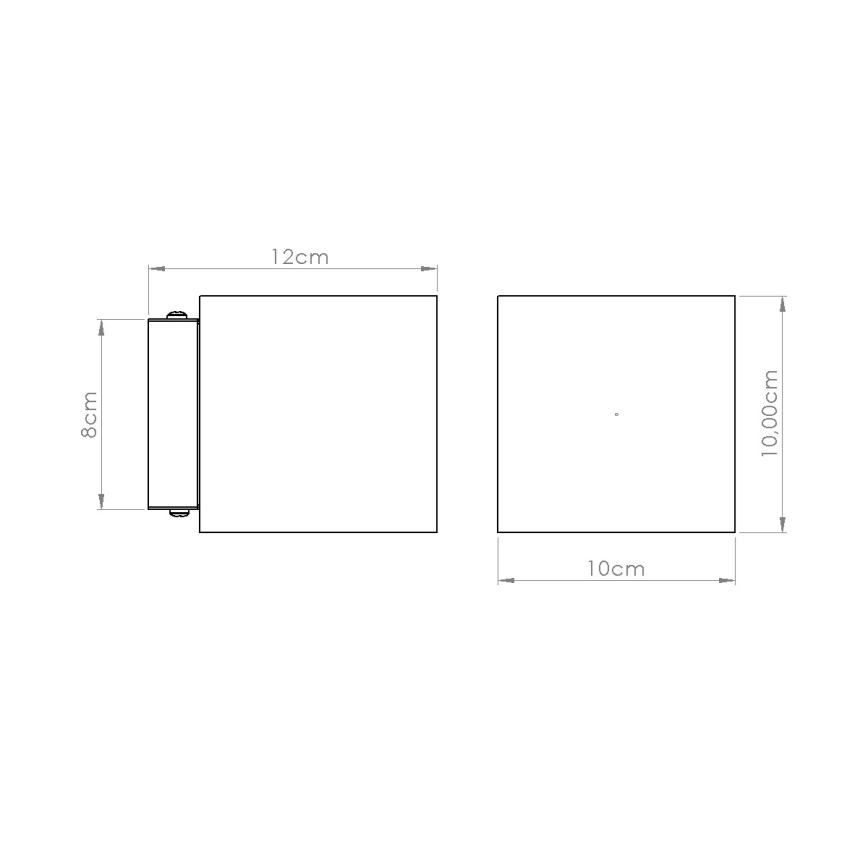 Επιτοίχιο σποτ QUAD 1xG9/8W/230V σκυρόδεμα/πράσινο