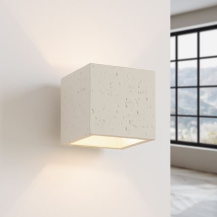 Επιτοίχιο φωτιστικό σποτ QUAD 1xG9/8W/230V, μπετόν/κρεμ